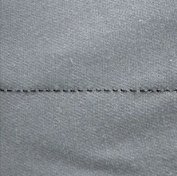 Costura com ponto de 3 mm — acabamento Polo Art
